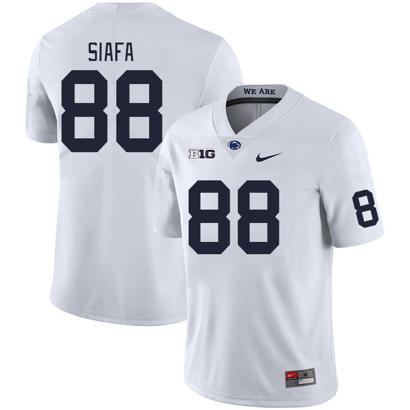 Men #88 Sam Siafa Penn State Nittany Lions College Football Jerseys Stitched Sale-White - Click Image to Close